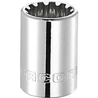 Facom 3/8" Drive Chrome Thin Wall Spline Socket 3/8" M18 27mm