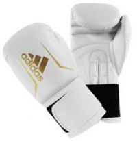 adidas Boxing Glove/'s Mens Womens Kids Gym Training 4oz 6oz 8oz 10oz 12oz 14oz 16oz Speed 50, White/Gold