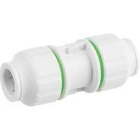 Flomasta Equal Pipe fitting coupler (Dia)15mm x 15mm Pack of 10