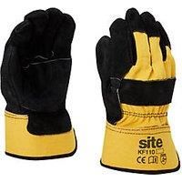 Site Cotton & leather Rigger Gloves Large