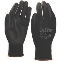 Site Nylon General Handling Gloves, Medium Black