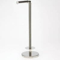 GoodHome Ormara Silver Effect Floor-Mounted Toilet Roll Holder (W)219mm