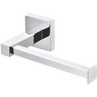 GoodHome Alessano Silver Effect Wall mounted Chrome Plated Toilet Roll Holder (W)168mm