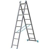 Mac Allister 2-Section 2-Way Aluminium Combination Ladder 3.35m (271HG)