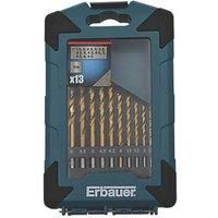Erbauer 1.5-6.5mm Tin drill bit set, 13 Pieces