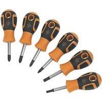 Magnusson 6 Piece Stubby Mixed Screwdriver Set Black & Orange