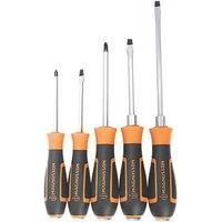 Magnusson 5 Piece Mixed Screwdriver Set Black & Orange