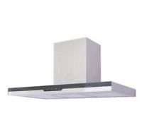 Cooke & Lewis CLBHS90 Black Glass & stainless steel Box Cooker hood, (W)90cm 514
