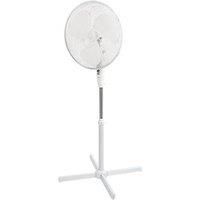 16" White Freestanding 70° Oscillating Cooling 3 Speed Fan-Adjustable Head - NEW