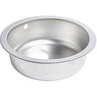 Cooke & Lewis Hurston Inox Stainless Steel Circular 1 Bowl Compact Sink (W)450mm