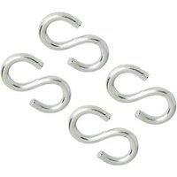 Diall Zincplated Steel Shook Pack of 4