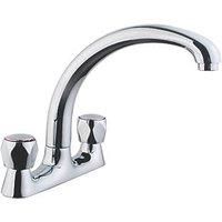 Edith Chrome effect Kitchen Deck Mixer tap NEW