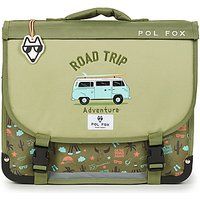 Pol Fox  CARTABLE 38 CM ROADTRIP  boys's Briefcase in Kaki