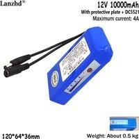 10000mAh DC 12V polymer battery pack For LED headlamp beekeeper protection suit outdoor booth lighting box small-sized battery