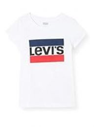 Levi/'s Kids Sportswear Logo Tee Girls, White, 4 Years