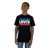 Levi/'s Kids Sportswear Logo Tee Boys, Black, 5 Years