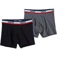 Levi/'s Kids Sportswear Logo Boxer Brief 2Pk Boys 0