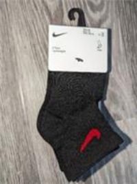 Nike Unisex 3 Pack Lightweight Black Socks Size 5-7 EU 26-35