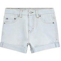Levi/'s Girl/'s LVG Girlfriend Shorts 4EH272 Denim, SEA, 14 Years