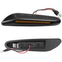 2PCS Smoke Lens Dynamic Flowing LED Turn Signal Side Marker Light Blinker Lamp for BMW E90 E91 E92