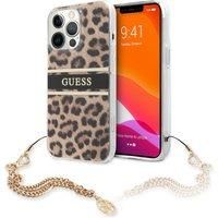 GUESS GUHCP13LKBSLEO Case for iPhone13 Pro / 13 6.1 Inch Leopard Gold Chain