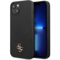 GUESS Hard Cover for iPhone 13 4G Metal Logo Black