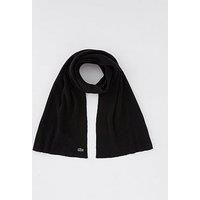 Lacoste Unisex_Adult Re0058 Cold Weather Scarf, Black, One Size