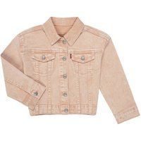 Levis  COLOR BABY BAGGY TRUCKER  girls's Children's Denim jacket in Orange