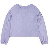 Levi'S Girls Hacci Solid Long Sleeve Knit Top - Lilac - Light Purple
