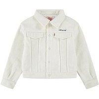 Levi'S Girls Boxy Fit Sherpa Trucker - Light Cream
