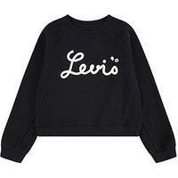 Levi'S Girls Levi'S Mixed Textures Crew Sweatshirt - Black