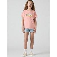 Levi'S Girls Mini Mom Embroidered Shorts - Blue