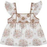 Levi'S Girls Print Flutter Sleeve Top - Cream