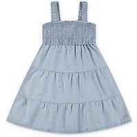 Levi'S Girls Baby Doll Smocked Dress - Light Blue