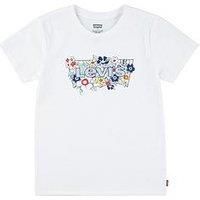 Levi'S Girls Short Sleeve Batwing Fill T-Shirt - White