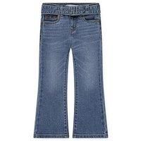 Levi'S Girls Regular High Rise Flare Jeans W/Belt - Blue