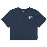 Levi'S Girls Boxy Meet And Greet Short Sleeve T-Shirt - Navy