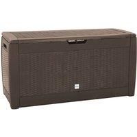 Garden Storage Box Brown 119x48x60 cm PP