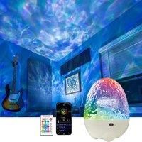 Galaxy Luminous Projector Nebula Star Night Light Ocean Water Ripple Projector Lamp Bluetooth Player