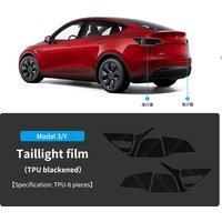 for Tesla 2021-23Model 3 Y Car Protective Film black taillight Transparent Refit Sticker Protection
