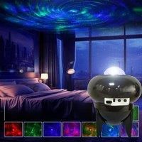 Galaxy Projector 3-in-1 Rgb Music Star Galaxy Movie Night Light with Bluetooth Speaker and White