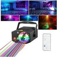 Party Light Dj Disco Ball Light with Pattern Laser Projection and Sound Activation, Colorful