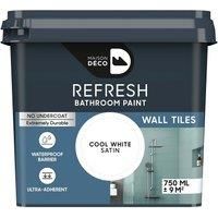 Maison Deco Refresh Bathroom Wall Tile Paint Cool White 750ml