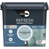 Maison Deco Refresh Bathroom Wall Tile Paint Glacier Blue 750ml