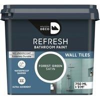 Maison Deco Refresh Bathroom Wall Tile Paint Forest Green 750ml