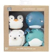 Little Big Friends Roly Poly Balls | Sensory Ball Toy for Baby, Set of 4 | Ocean Theme