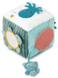 Little Big Friends Soft Activity Cube | Developmental Toy| Encourages Hand-Eye Coordination and Motor Skills | Ocean