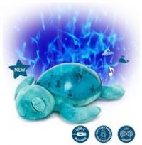 ££Cloud b Ocean Projector Nightlight with 2 White Noises & 2 Soothing Sounds | Adjustable Settings | Cry Sensor | Tranquil Turtle - Aqua (Rechargeable)