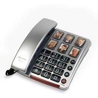 AMPLICOMMS BigTel 40 Plus Corded Phone  Silver