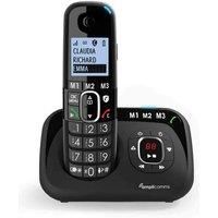 Amplicomms Big Tel 1580 Single Cordless Big Button Phone for Elderly with Answer Machine - Loud Phones for Hard of Hearing - Hearing Aid Compatible Phones - Cordless Number Telephone